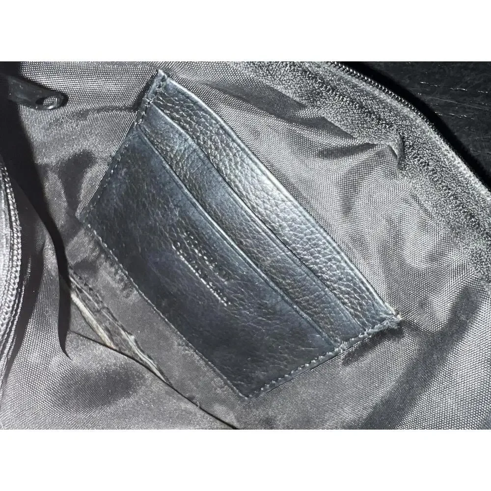Harley-Davidson‎ Black Leather Motorcycle Bag with Metal  Minimalist Logo